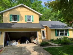 Exterior painting and staining before photo